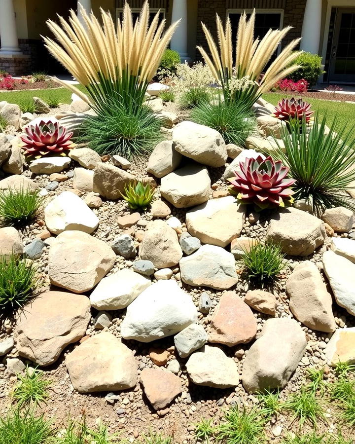 Rock Garden Flower Bed - 30 Front Yard Flower Bed Ideas