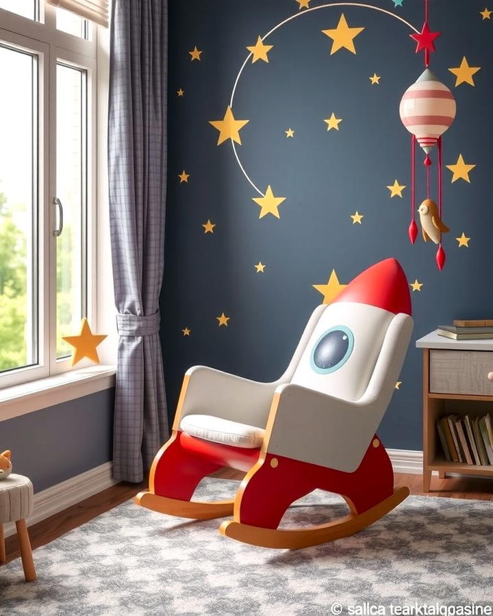 Rocket Rocking Chair - 25 Space-themed Nursery Ideas