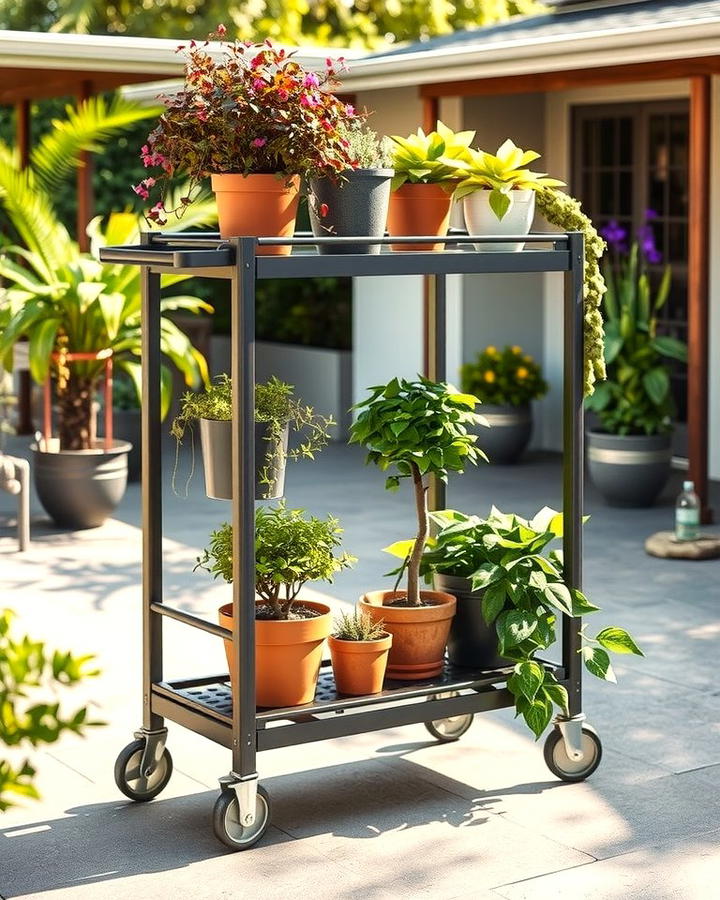 Rolling Plant Carts - 25 Outdoor Plant Stand Ideas