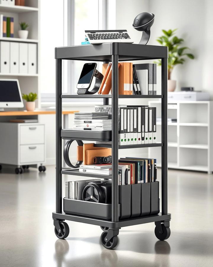 Rolling Storage Carts - 25 Office Storage Ideas