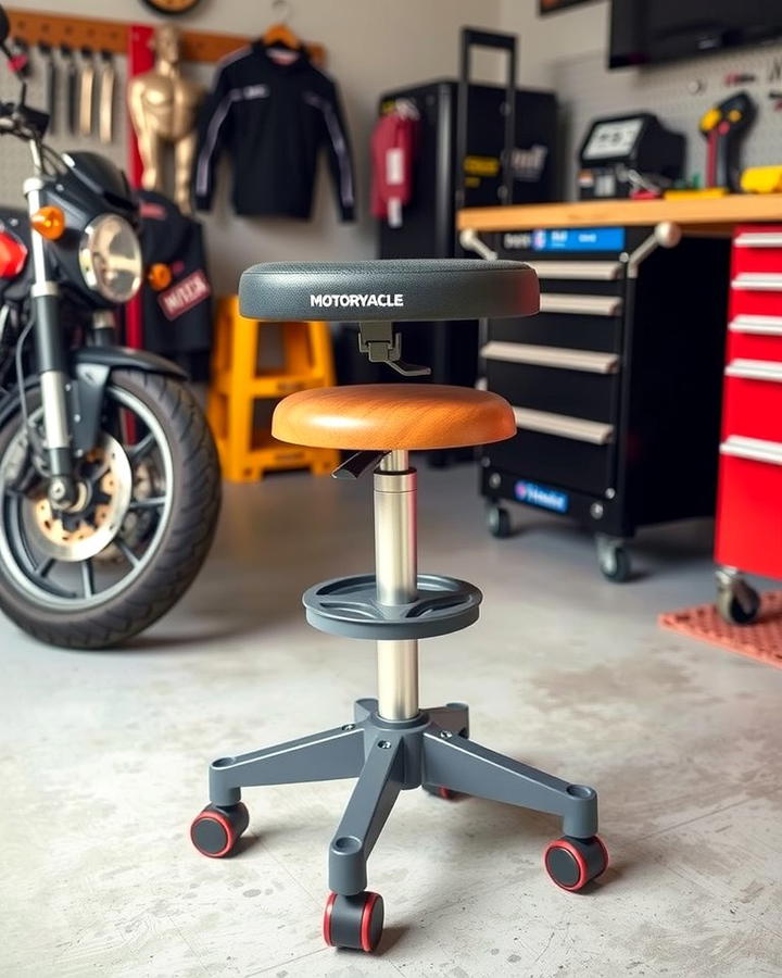 Rolling Work Stool - 25 Motorcycle Garage Ideas
