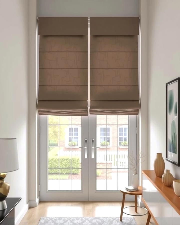 Roman Shades for a Sleek Alternative - 25 Sliding Door Curtain Ideas