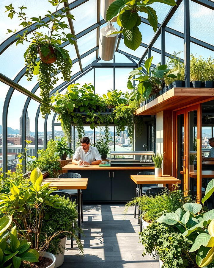 Rooftop Greenhouse Cafe - 25 Rooftop Greenhouse Ideas