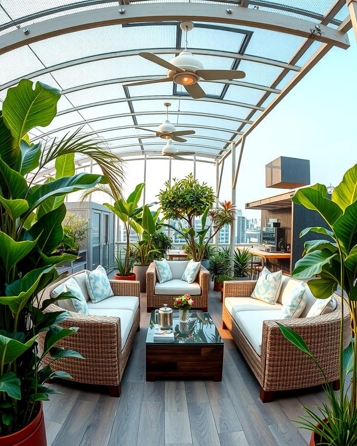 Rooftop Greenhouse Lounge - 25 Rooftop Greenhouse Ideas