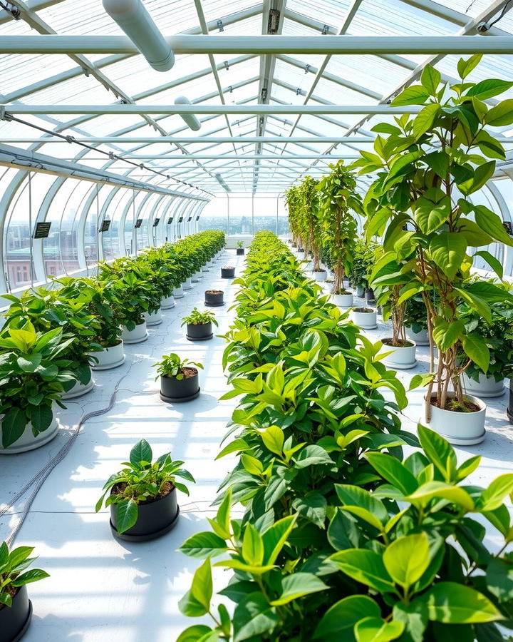 Rooftop Greenhouse with Climate Sensors - 25 Rooftop Greenhouse Ideas