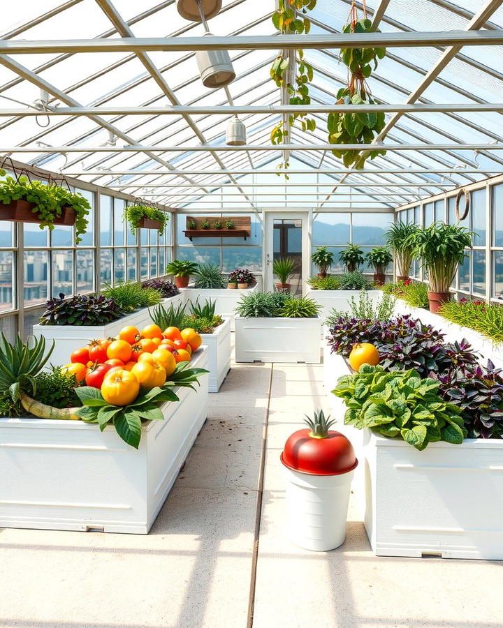 Rooftop Greenhouse with Edible Landscaping - 25 Rooftop Greenhouse Ideas