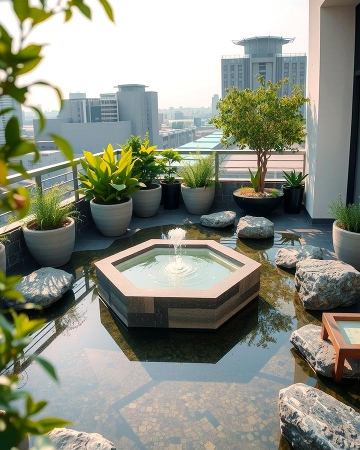 Rooftop Water Features 2 - 25 Rooftop Garden Ideas