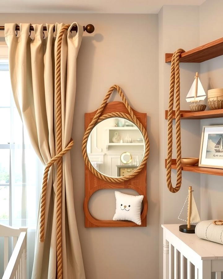 Rope Accents in Decor - 25 Nautical Nursery Ideas