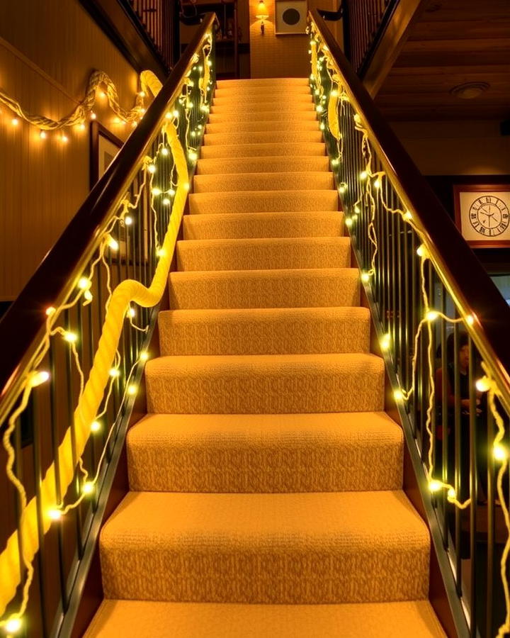 Rope Lighting Along Staircase Borders - 25 Staircase Lighting Ideas