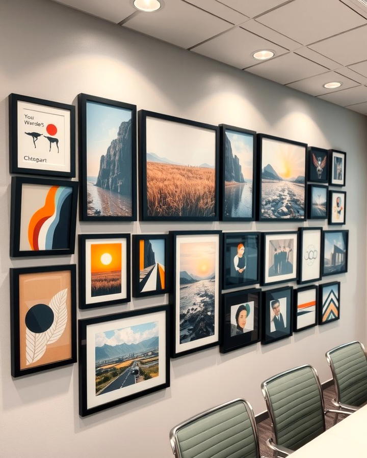 Rotating Art Display - 25 Office Wall Decor Ideas