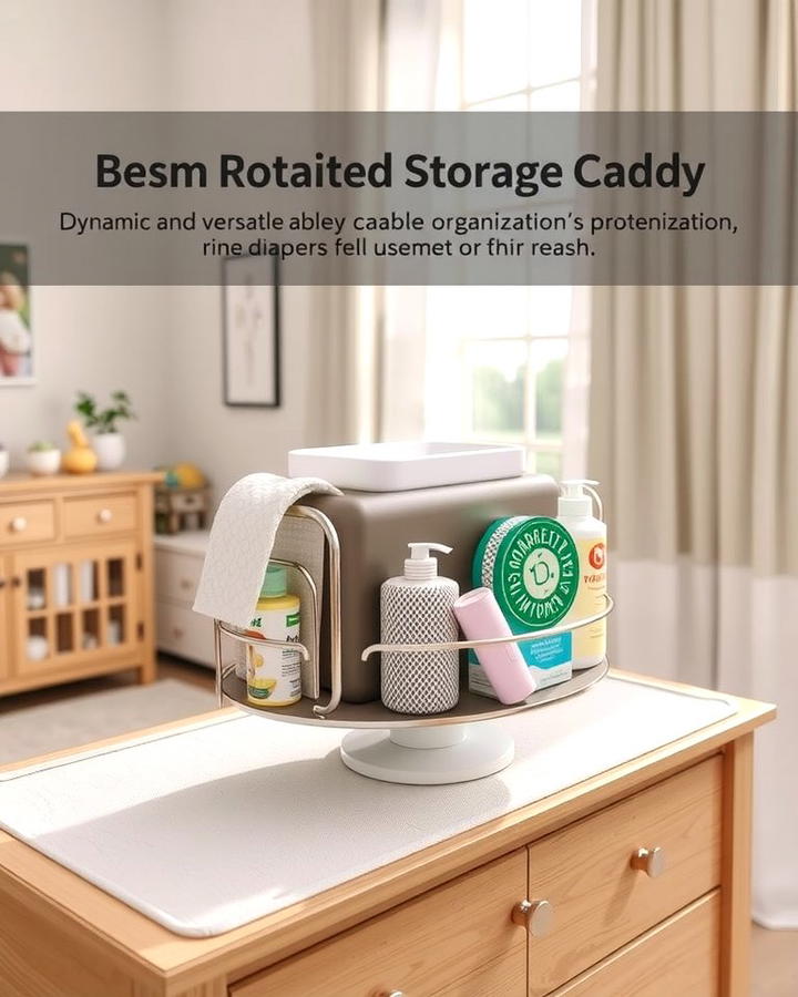 Rotating Storage Caddies for Versatility - 25 Nursery Storage Ideas