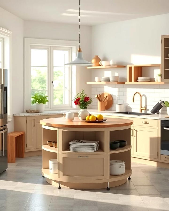 Round Kitchen Islands - 25 Small Kitchen Island Ideas