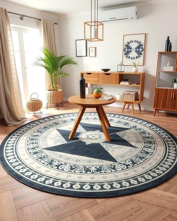 Round Rugs for Circular Dining Tables - 30 Dining Room Rug Ideas