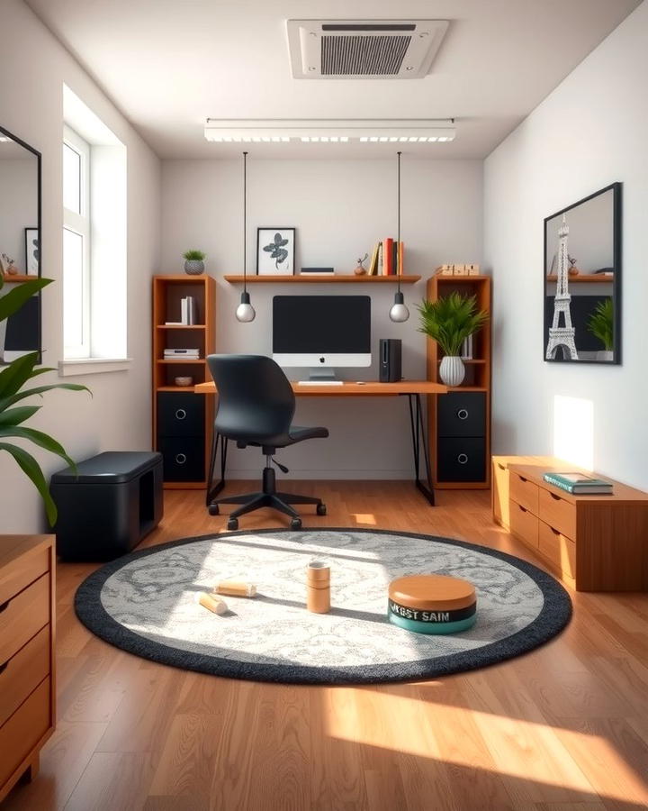 Round Rugs for Unique Office Layouts - 25 Office Rug Ideas