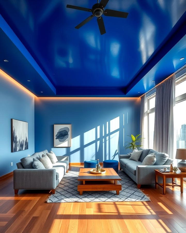 Royal Blue Ceiling - 25 Royal Blue Bedroom Ideas