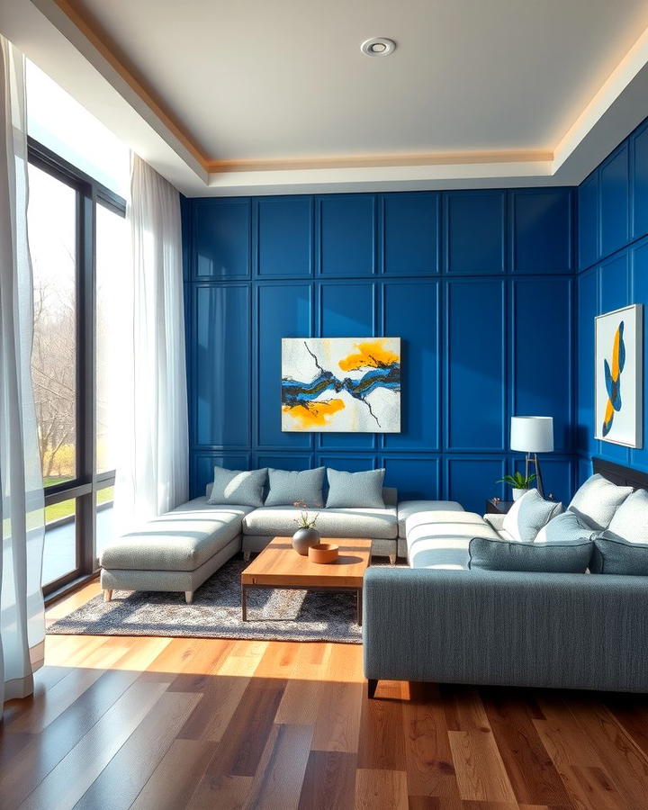 Royal Blue Wall Panels - 25 Royal Blue Bedroom Ideas