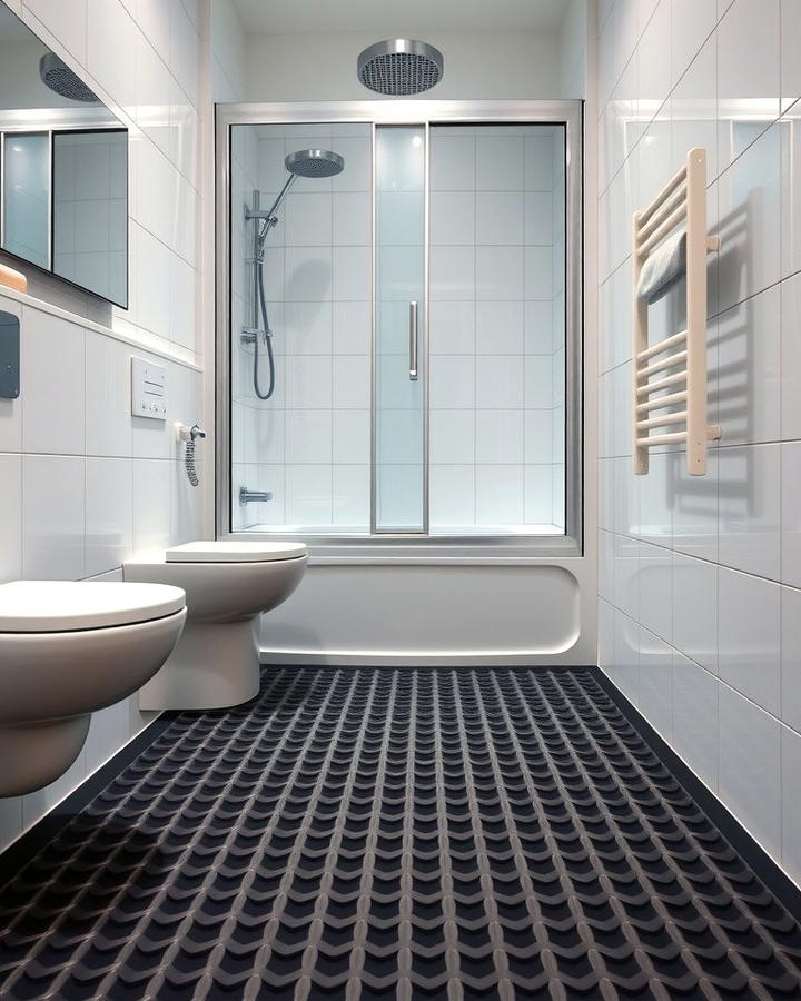 Rubber Flooring - 25 Small Bathroom Flooring Ideas