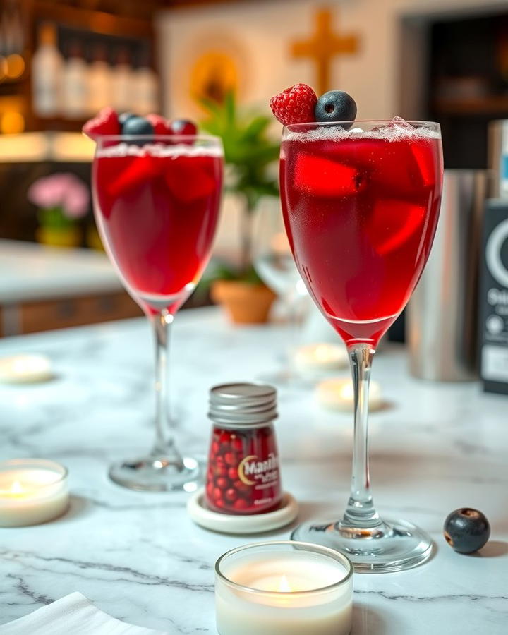 Ruby Red Signature Drinks - 30 Red Wedding Theme Ideas