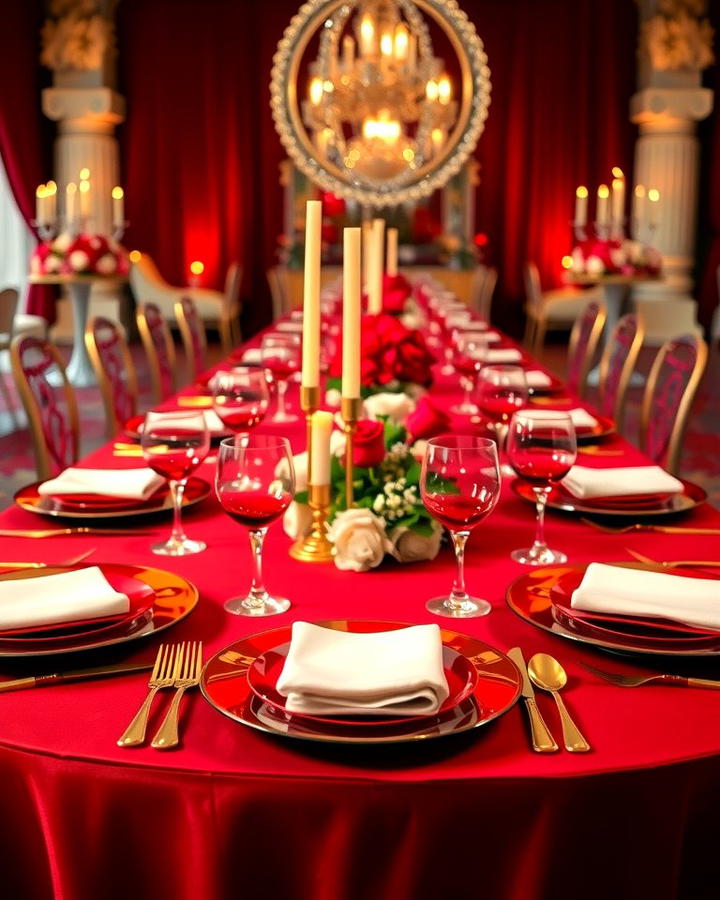 Ruby Red Tableware - 30 Red Wedding Theme Ideas