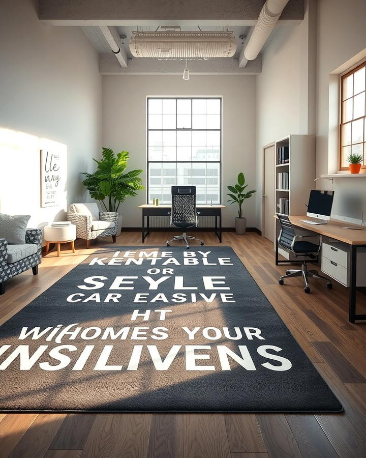 Rugs with Inspirational Quotes - 25 Office Rug Ideas