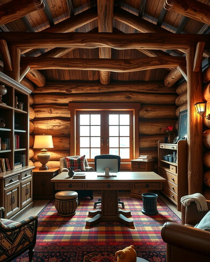 Rustic Cabin Office 2 - 30 Home Office Ideas for Him