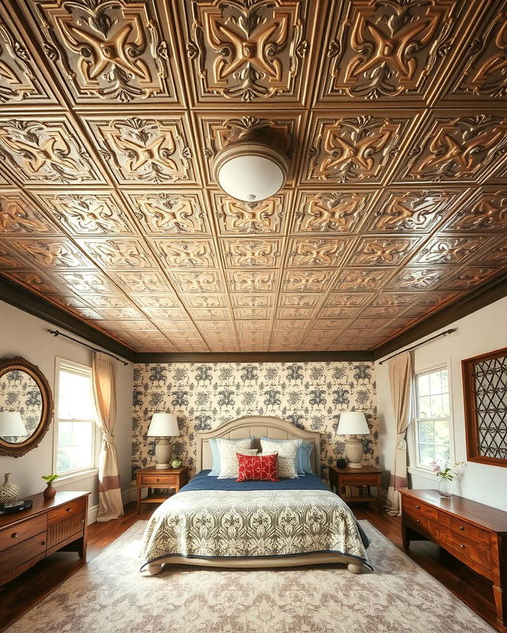 Rustic Charm for Bedrooms - 25 Tin Ceiling