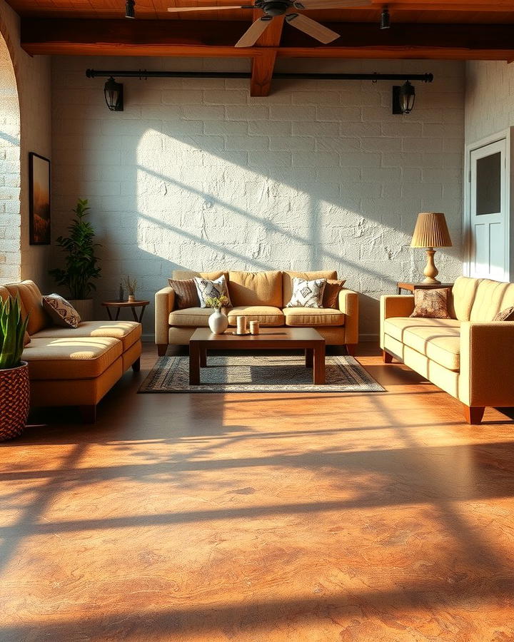 Rustic Charm with Acid Stained Concrete Floors - 25 Stained Concrete Floors