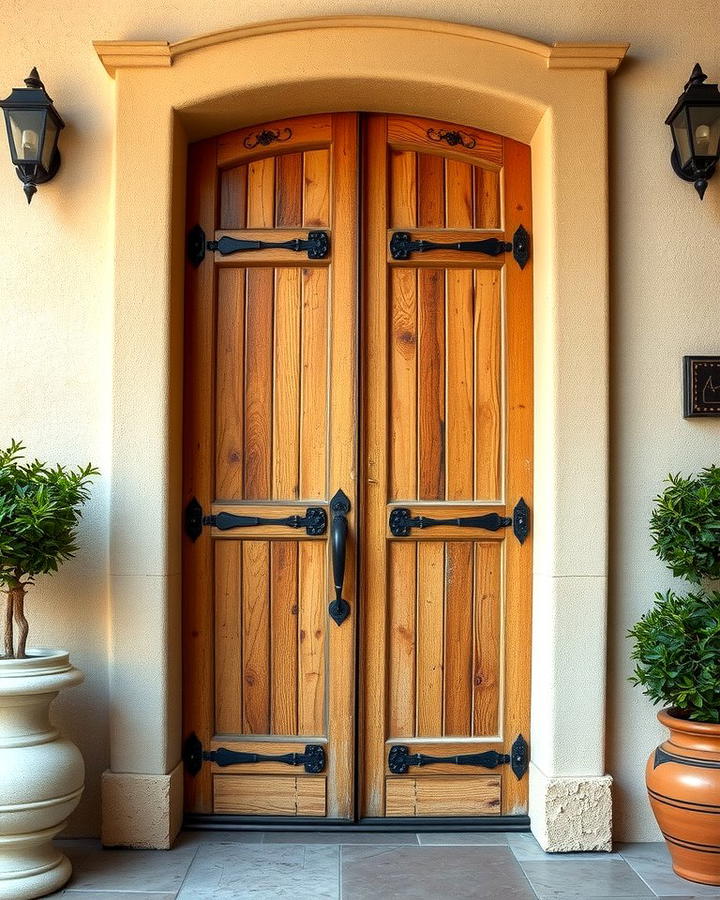 Rustic Distressed Wood Doors - 25 spanish style front door ideas