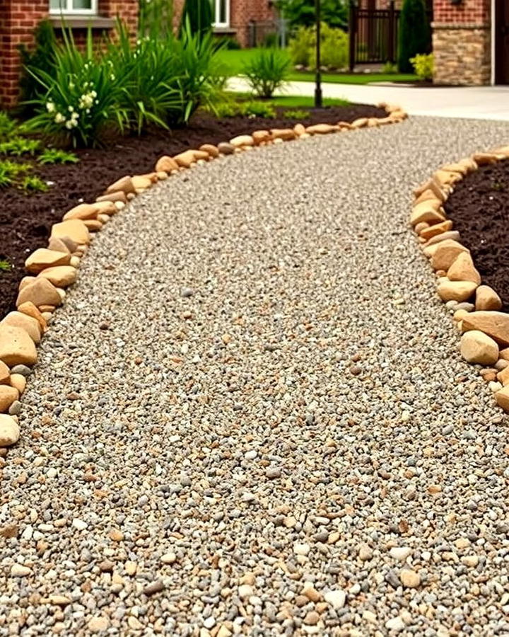 Rustic Driveway Edging - 25 River Rock Edging Ideas