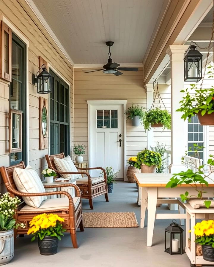 Rustic Farmhouse Charm - 25 Side Porch Ideas