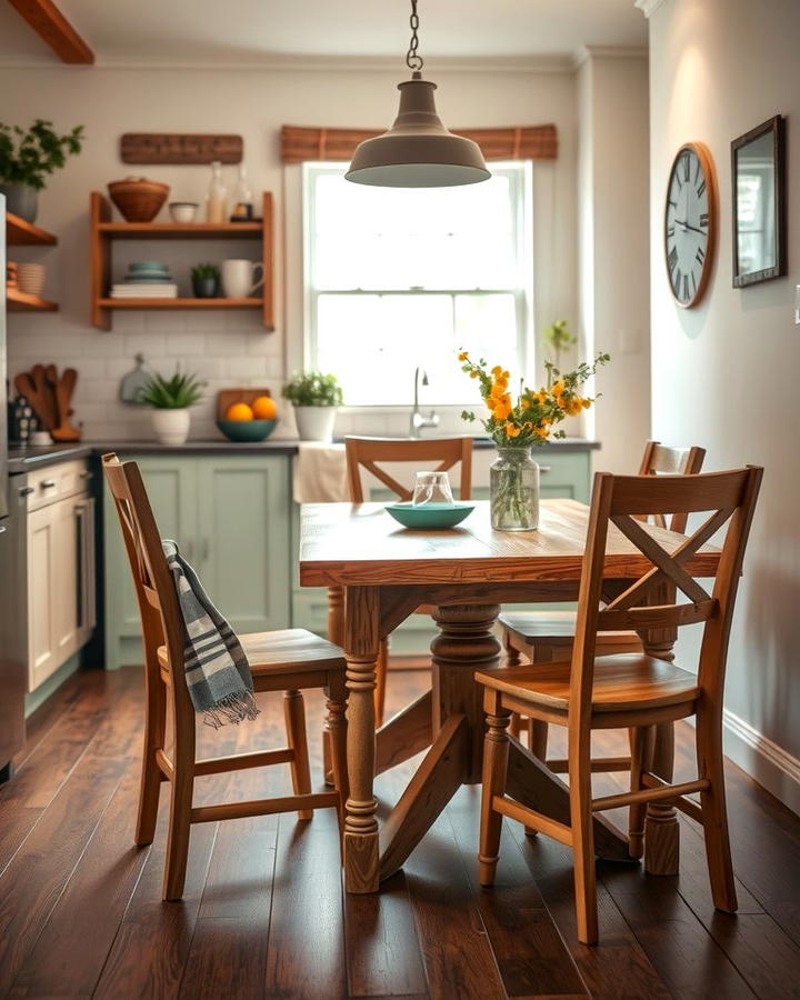 Rustic Farmhouse Table - 25 Small Kitchen Table Ideas