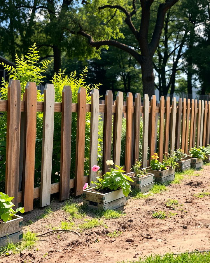 Rustic Garden Border - 25 Pallet Fence Ideas