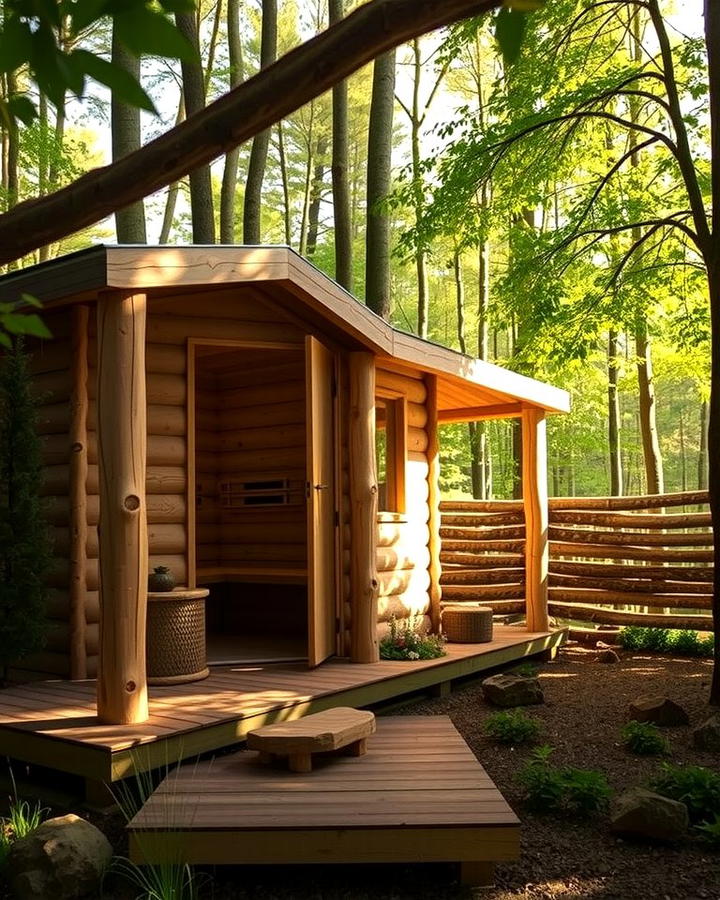 Rustic Log Sauna Retreat - 25 Outdoor Sauna Ideas