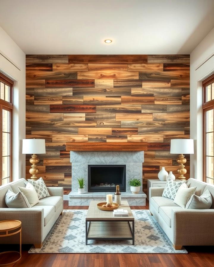 Rustic Reclaimed Wood Accent Wall - 25 Wood Accent Wall Ideas