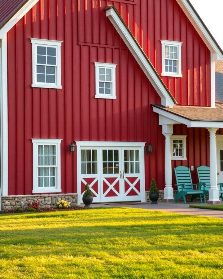 Rustic Red Barn Charm - 25 red home exterior ideas