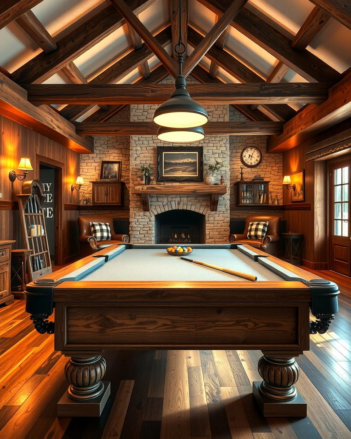 Rustic Retreat Pool Table Room - 25 Pool Table Room Ideas