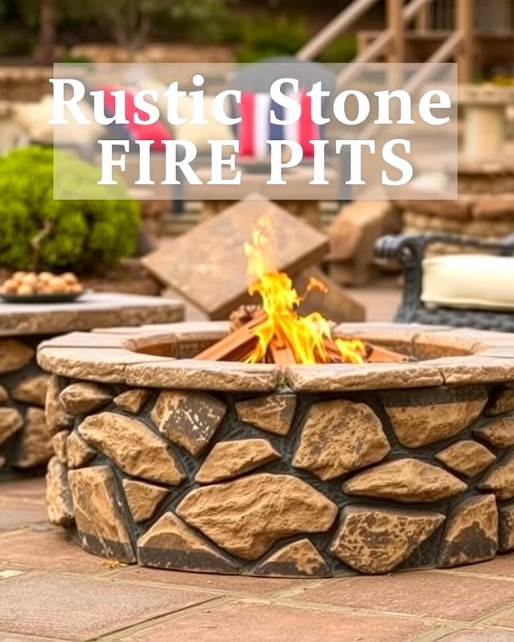 Rustic Stone Fire Pit - 25 Wood Burning Fire Pit Ideas