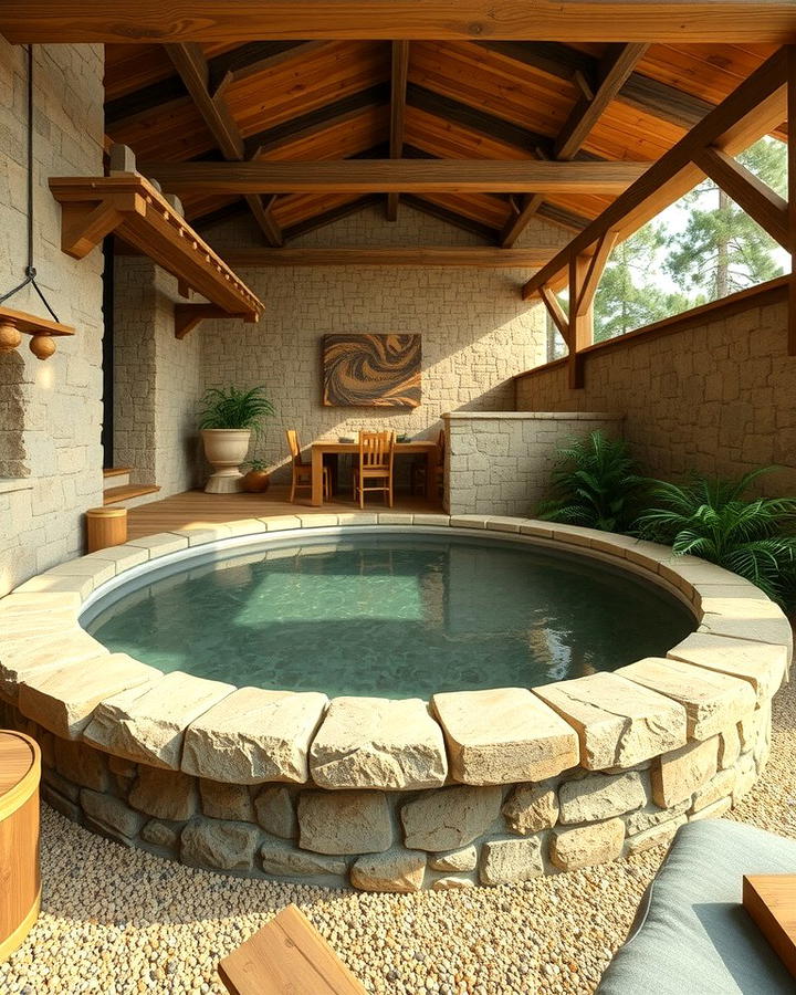 Rustic Stone Spool Pool - 25 Spool Pool Ideas