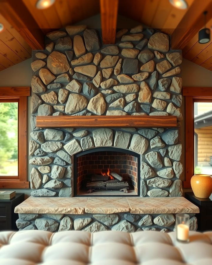 Rustic Stone Surrounds - 30 Bedroom Fireplace Ideas