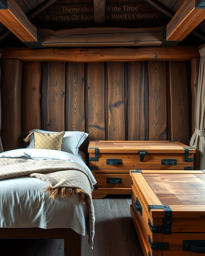 Rustic Storage Chests - 25 Viking Bedroom Ideas