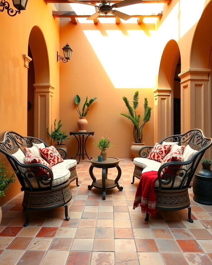 Rustic Terracotta Flooring - 25 spanish style patio ideas