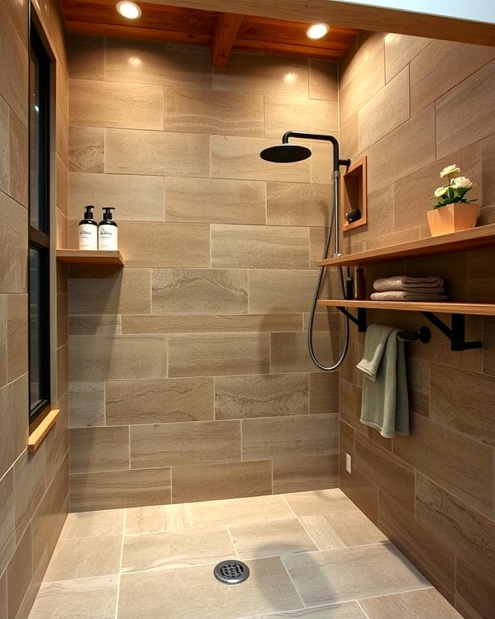 Rustic Travertine Shower - 25 Travertine Tile Bathroom Ideas