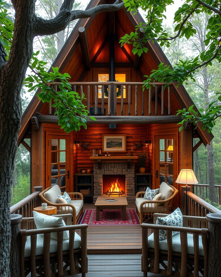 Rustic Tree Cabin Retreat - 25 Tree House Ideas