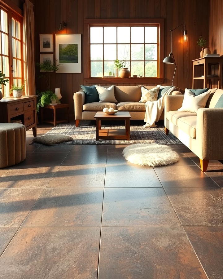 Rustic Weathered Finishes - 25 Stained Concrete Floors