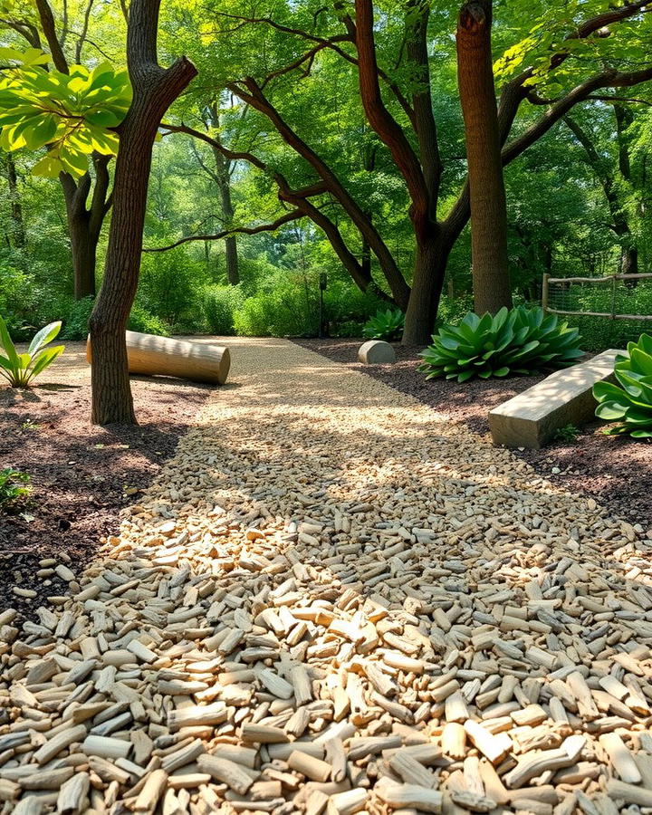 Rustic Wood Chip Mulch Pathways - 25 Mulch Pathway Ideas