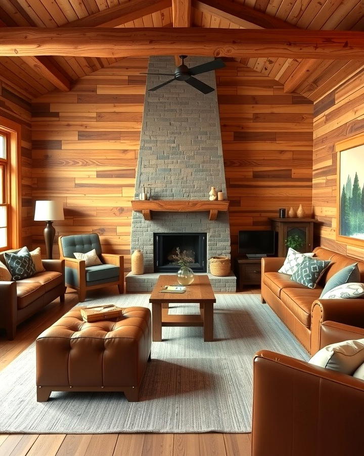 Rustic Wood Shiplap Walls - 25 Shiplap Living Room Ideas