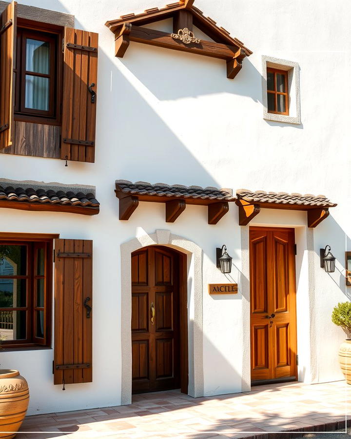 Rustic Wooden Accents - 25 spanish style home exterior ideas