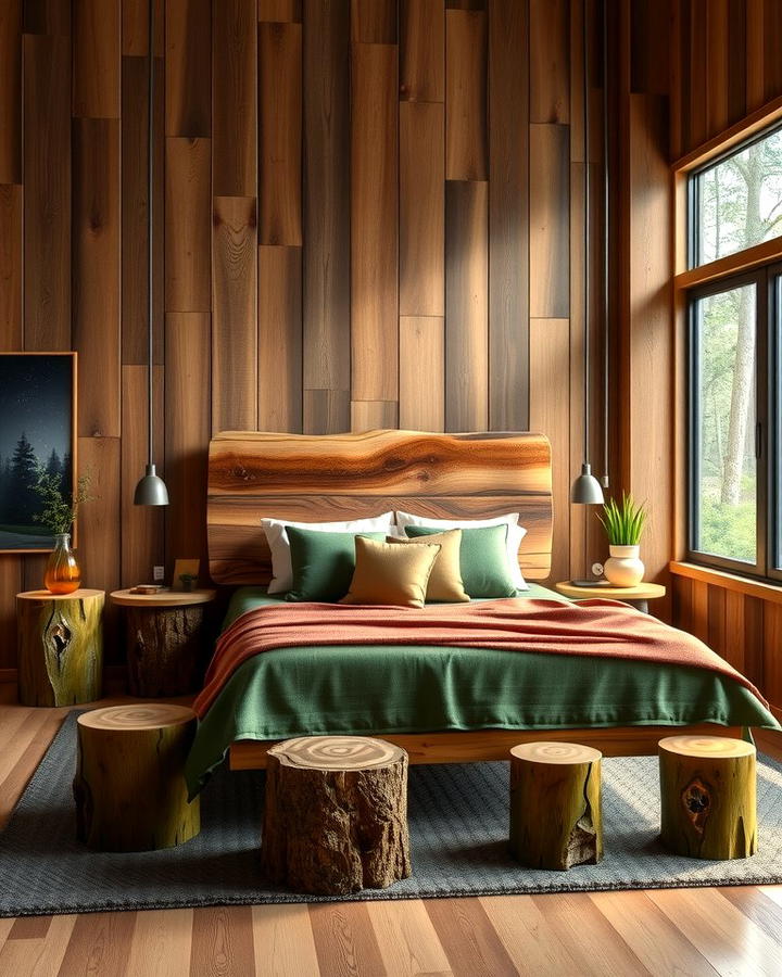 Rustic Wooden Accents - 30 Forest Themed Bedroom Ideas