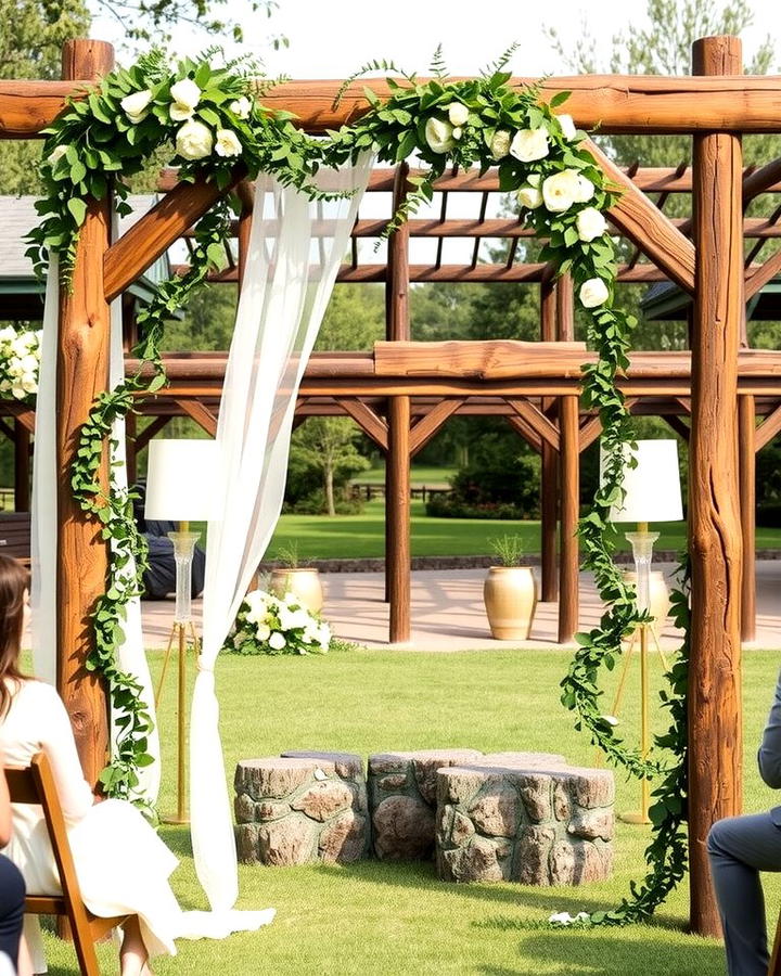 Rustic Wooden Arch - 30 Wedding Ceremony Ideas