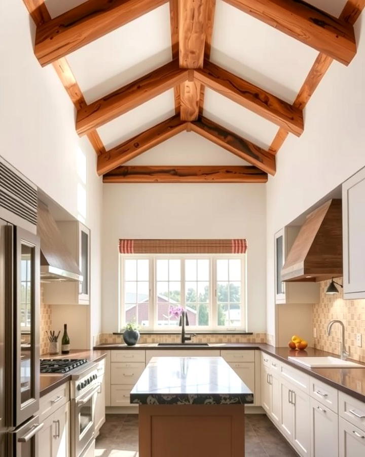 Rustic Wooden Beams - 25 Traditional Kitchen Ideas